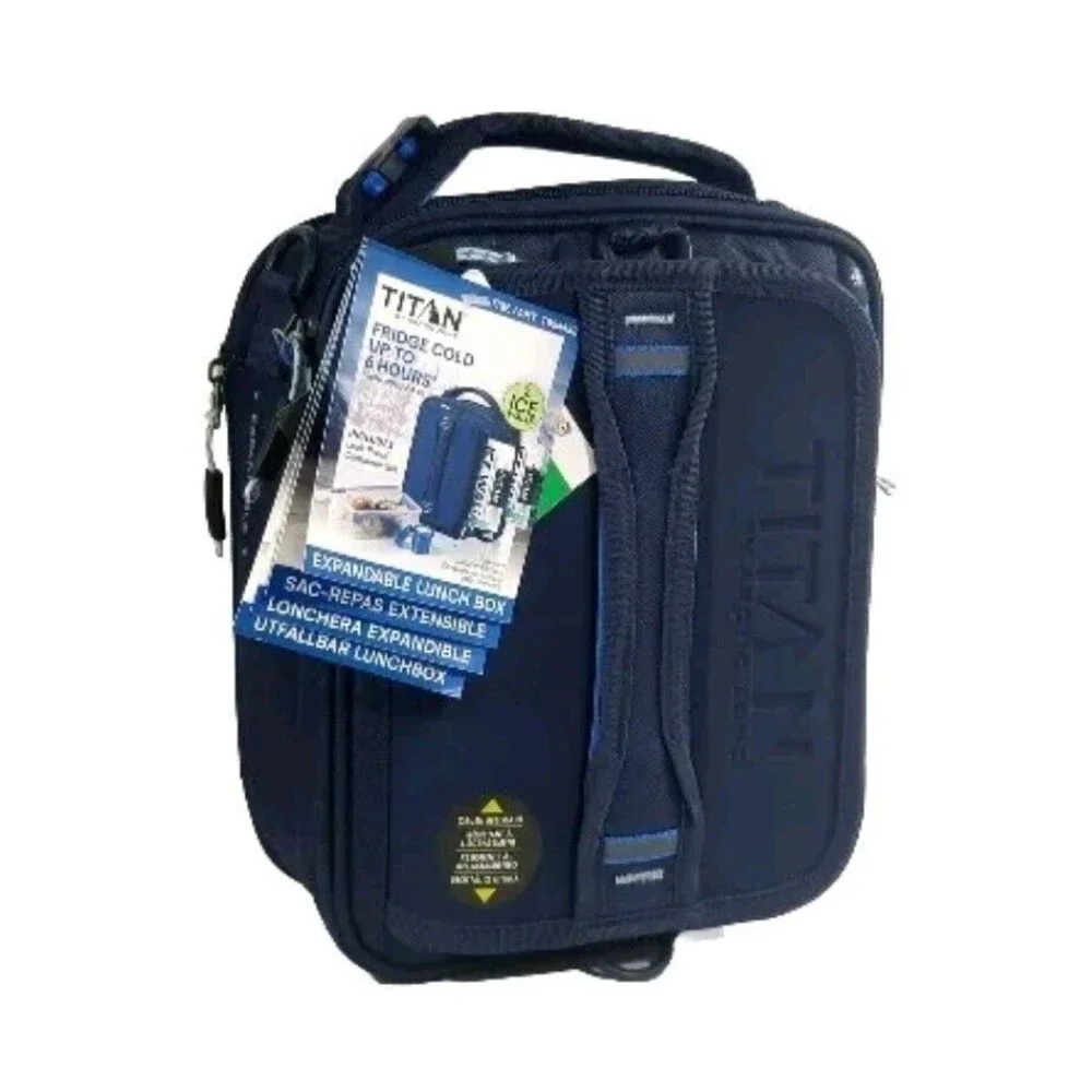 Titan Deep Freeze Fridge Cold 6 HRS Expandable Insulated Lunch Bag w/ Ice Walls